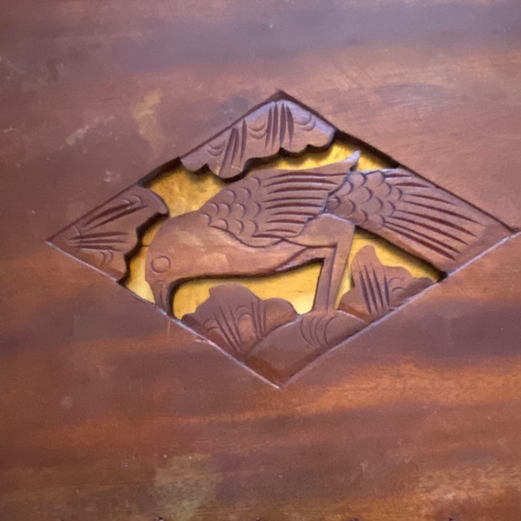 Vintage Balinese hand-carved teak wood and woven rattan placemats. 4 pcs - Picture 14 of 15